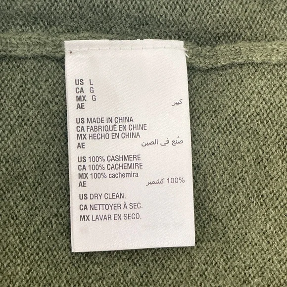 Morgan Taylor Olive Green Cashmere Turtleneck Sweater - Picture 5 of 5